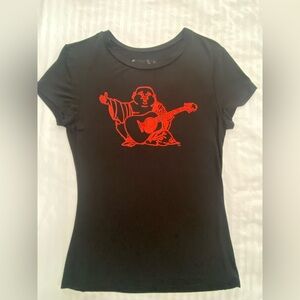 True Religion Black Big Buda SS Crew Tee